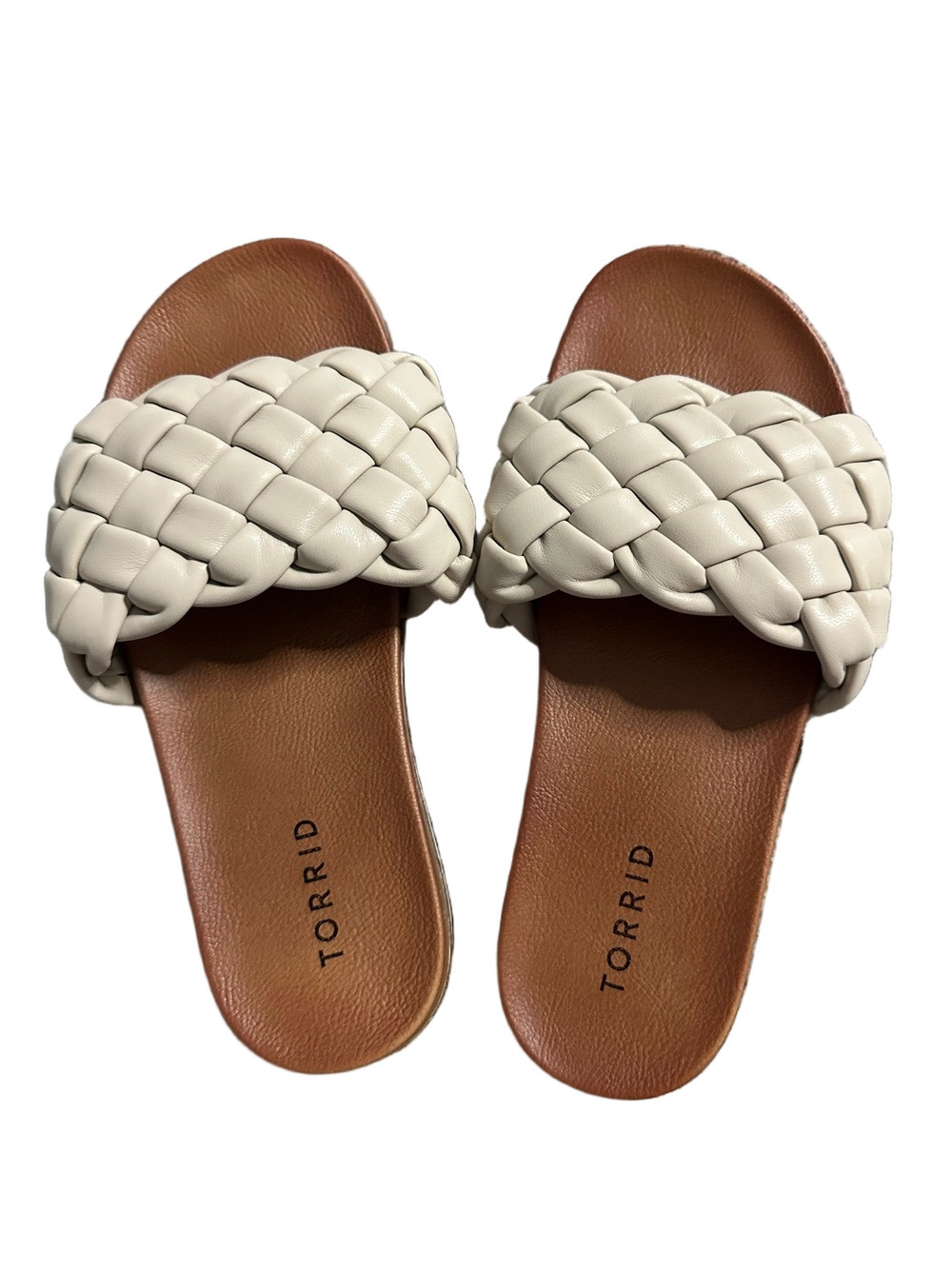 🎉2 for $20 🎉 Torrid NWOT Cream Braided Slide Sandals
